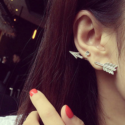 Rhinestones Cupid Arrow Ear Cuff Earring