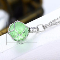 Lovely Crystal Luminous Ball Pendant Necklace