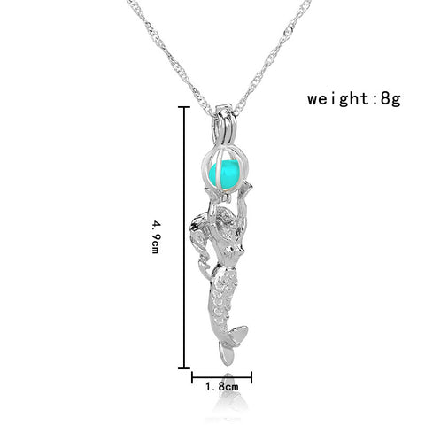 Bohemian Mermaid & Luminous Ball Necklace