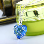 Romantic Luminous Heart Crystal Pendant Necklace
