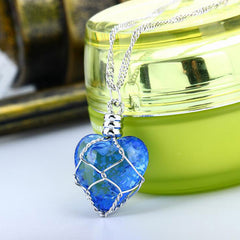 Romantic Luminous Heart Crystal Pendant Necklace