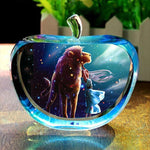 Zodiac Sign Rare Crystal Apple Glass Model