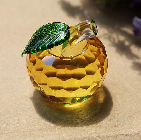 Romantic Rare Gold Apple Crystal Model