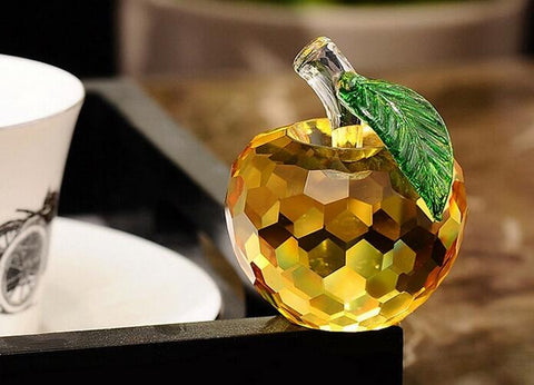 Romantic Rare Gold Apple Crystal Model