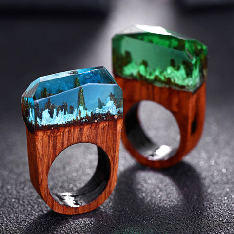 Magical Retro Stones Forest Rings