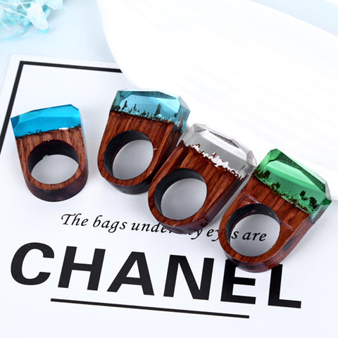 Magical Retro Stones Forest Rings