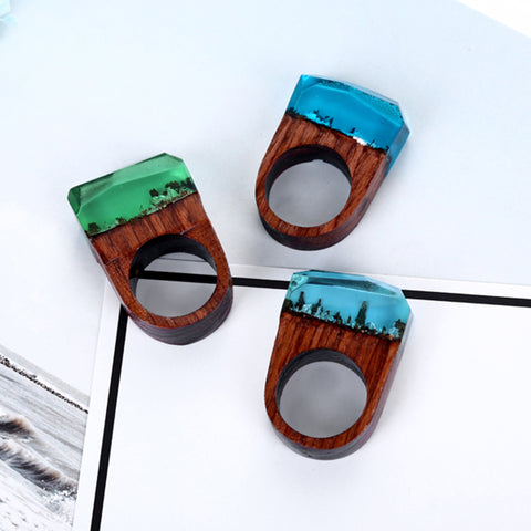 Magical Retro Stones Forest Rings