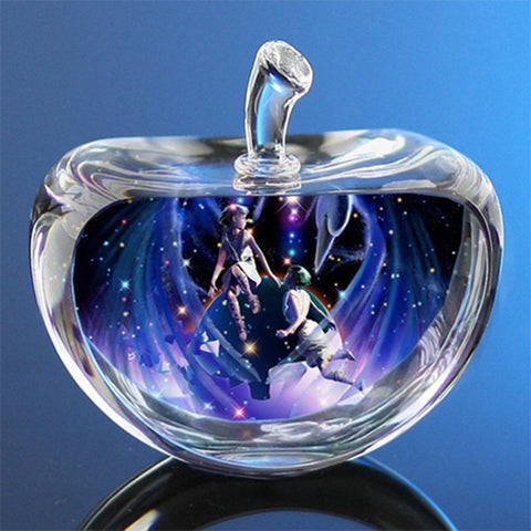 Zodiac Sign Rare Crystal Apple Glass Model