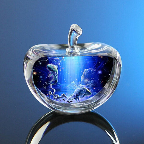 Zodiac Sign Rare Crystal Apple Glass Model
